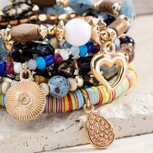 2 pack Layered Mix Beads Bracelet